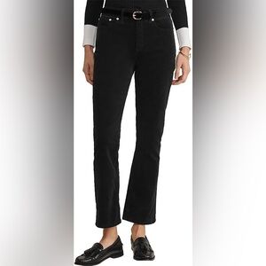 Vineyard Vines Women’s Jet Black Mid-Rise Kick Flare Corduroy Pants, Size 30